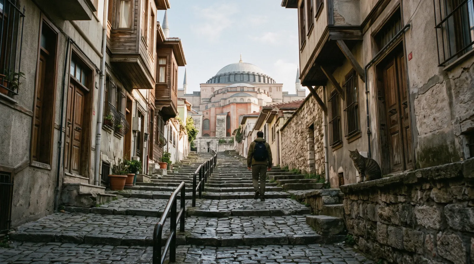 Walking route through the old city on an Istanbul in 1 day itinerary in Türkiye